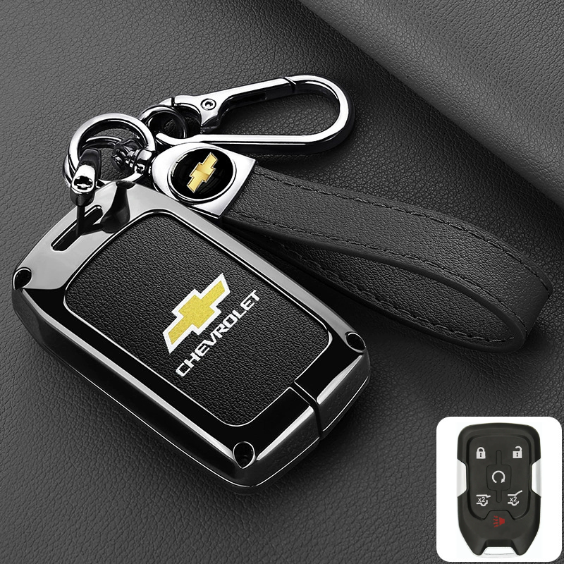 Load image into Gallery viewer, Chevrolet Stylish Zinc Alloy Key Fob Case for Suburban, Tahoe, Silverado, Colorado, Blazer, Equinox, Traverse
