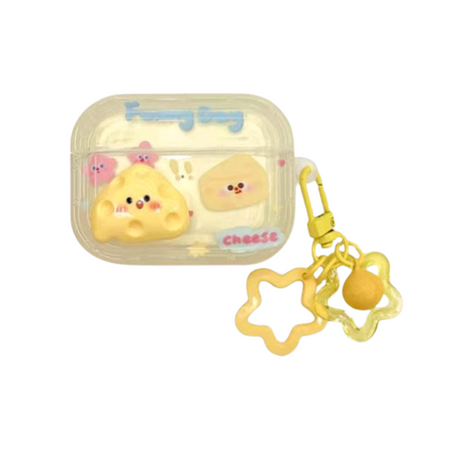 Apple AirPods Pro 2 - Cheese Star Cute Cartoon Silicone Anti-Drop Protective Case