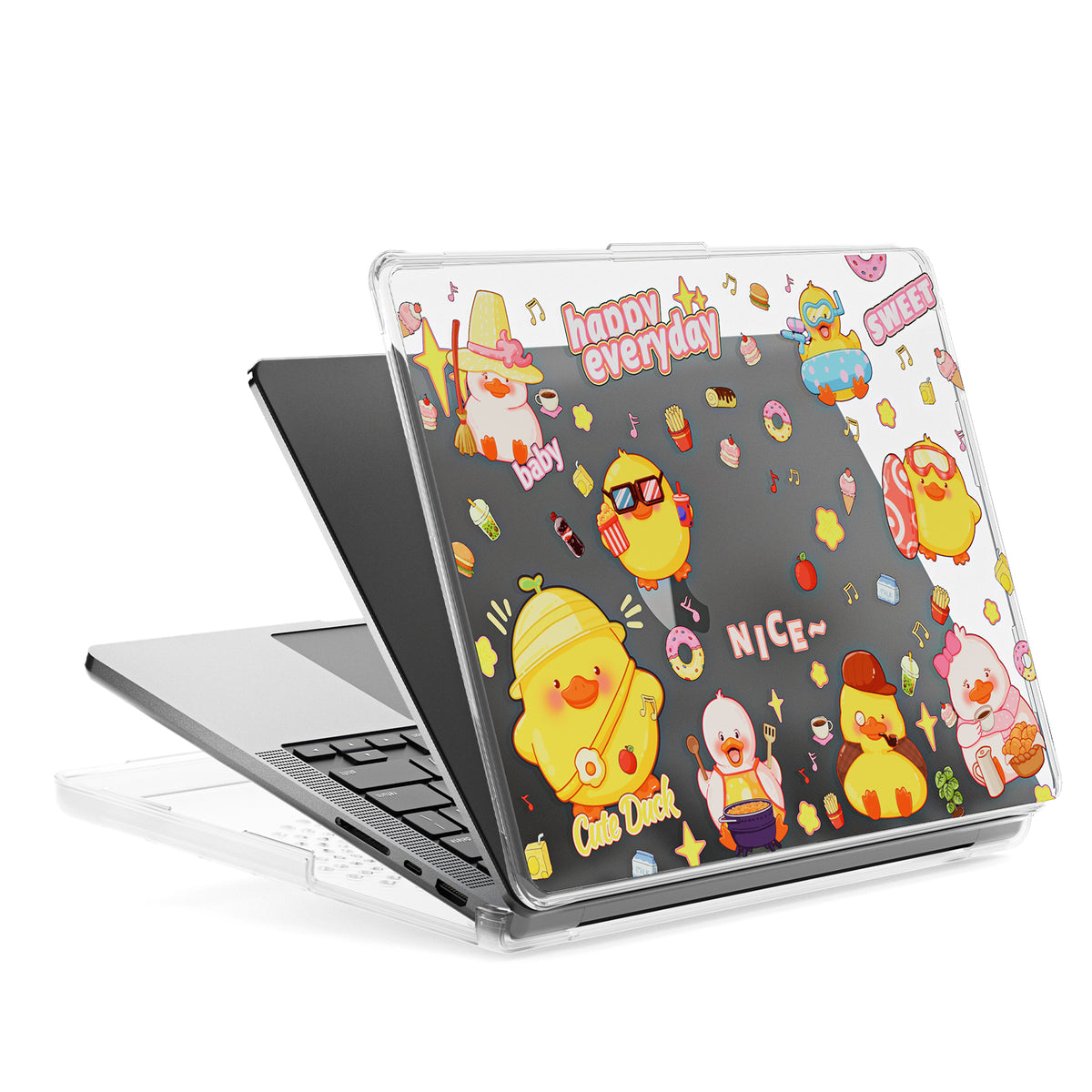 MacBook Air 13.6" 2025 (A3240) M4 - Cute Cartoon Transparent Shockproof & Slim Case - i-Station Mobile Phone & Electronic Device Repair and Accessories