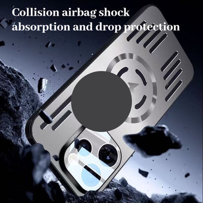 [Magsafe Compatible] OPPO Reno15 Pro Metal Matte Magnetic Hollow Cooling Case - i-Station Mobile Phone & Electronic Device Repair and Accessories
