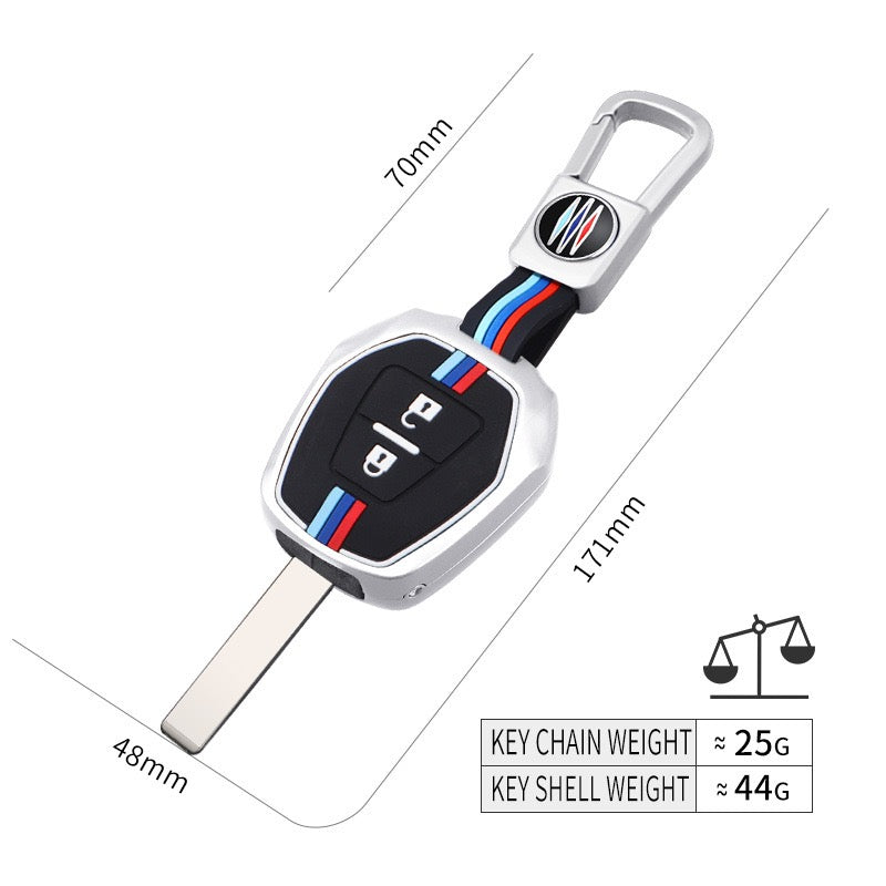 Load image into Gallery viewer, Isuzu Metal Shell &amp; Soft Silicone Full Protection Car Key Fob Case Cover For MU-X, D-MAX
