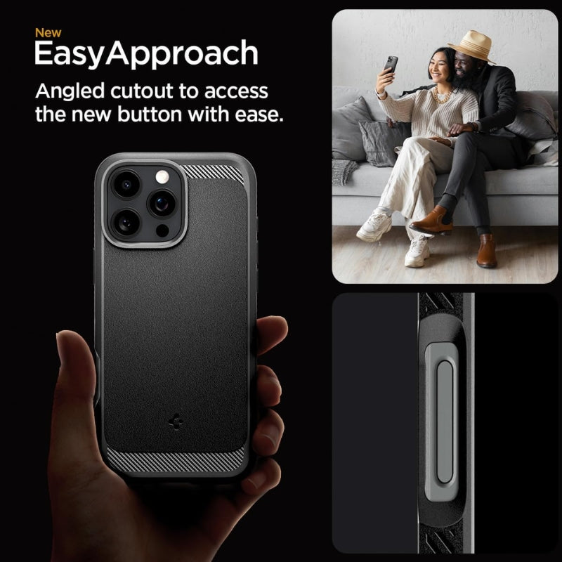 Load image into Gallery viewer, [Magsafe Compatible] Apple iPhone 16 Pro Max Rugged Armor MagFit shockproof Air Cushion TPU Bumper Technology Carbon Fiber Design Raised Edge Non-Slip Grip Cover Mechanics Series Case
