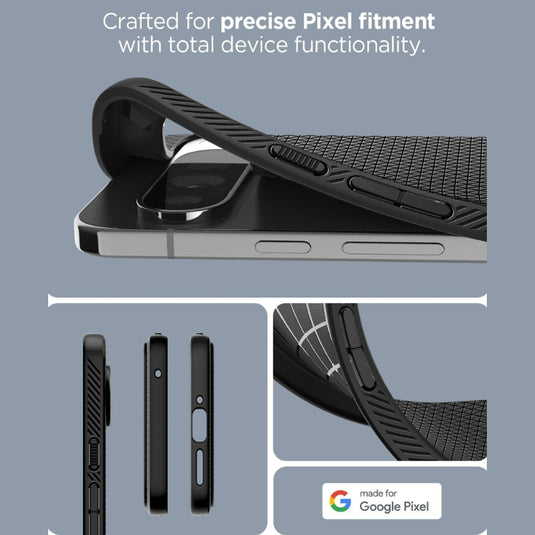 Google Pixel 9 Pro XL - Airbag-Like Corners Air Cushion Bumper Protective Technology, Slim Lightweight Soft TPU Raised Edge Protection Non-Slip Grip Cover Essentials Series Case