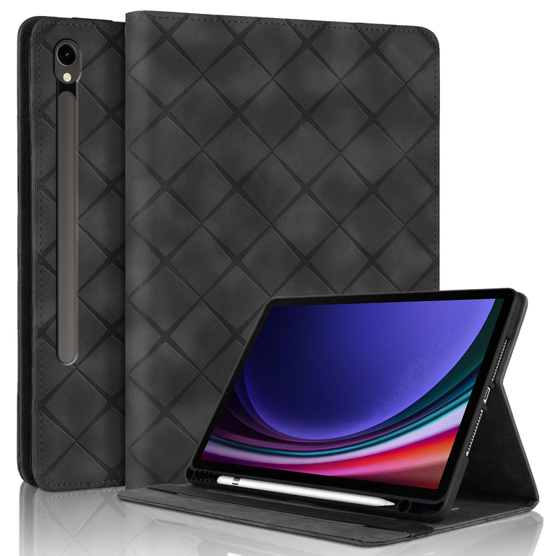 Load image into Gallery viewer, [With Card Slot] Samsung Galaxy Tab S10 FE Plus (2025) 13.1&quot; - Diamond Pattern Leather Shockproof Case
