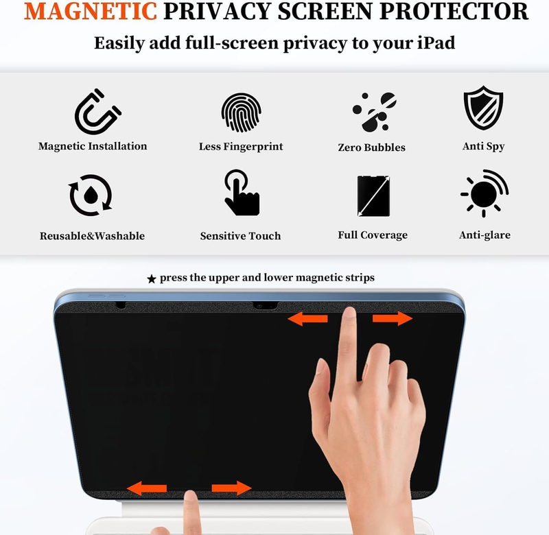 Load image into Gallery viewer, [360° Privacy][Magnetic Suction] Samsung Galaxy Tab S10 FE Plus 13.1&quot; (2025) - Removable/Reusable/Anti-glare/Anti Blue Light Screen Protector
