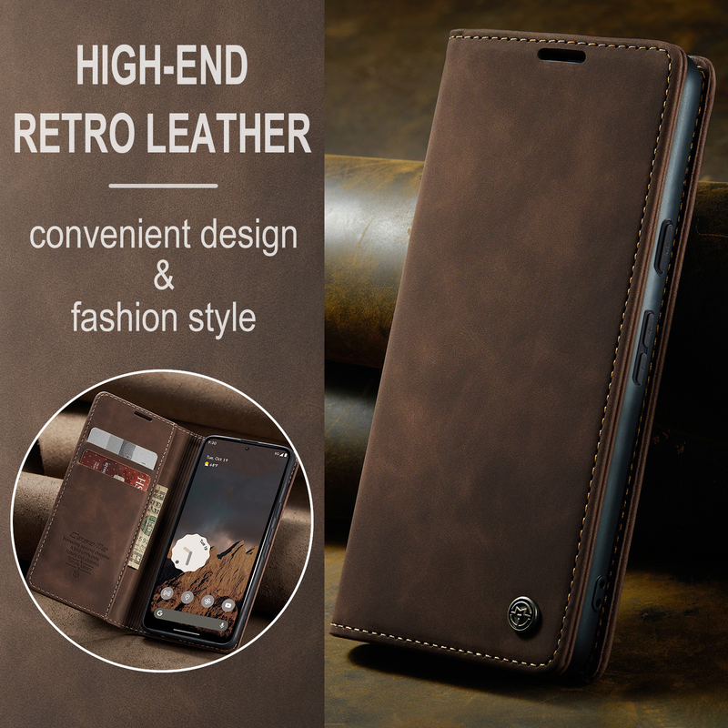 Load image into Gallery viewer, Google Pixel 10a Retro PU Leather Full Protection Flip Cover Case - i-Station Mobile Phone &amp; Electronic Device Repair and Accessories
