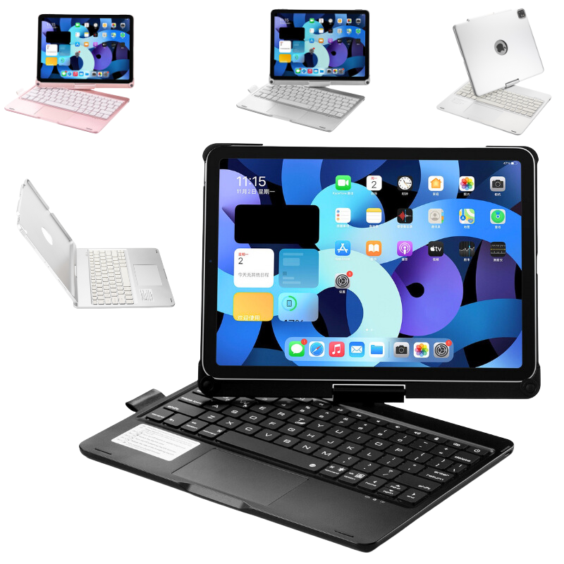 Load image into Gallery viewer, Apple iPad Pro 11-inch 1st/2nd/3rd/4th Gen (2018/2020/2021/2022) 360° Rotating Wireless Touchpad Keyboard Flip Cover Case
