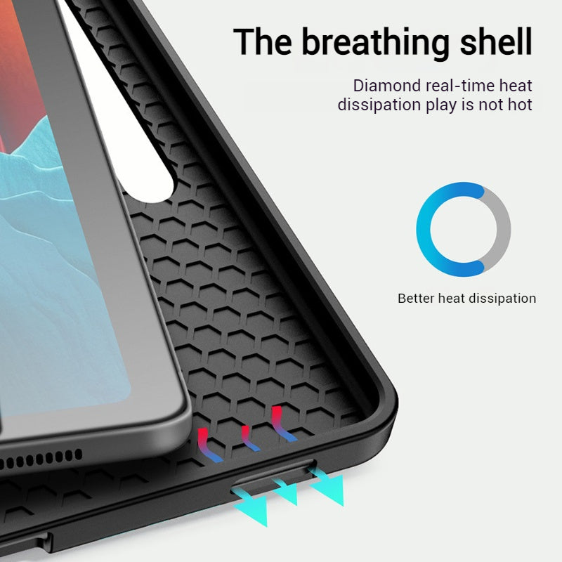 Load image into Gallery viewer, [With Pen Slot] Samsung Galaxy Tab S10 FE Plus (2025) 13.1&quot; Premium PU Fabric Texture Shockproof Case
