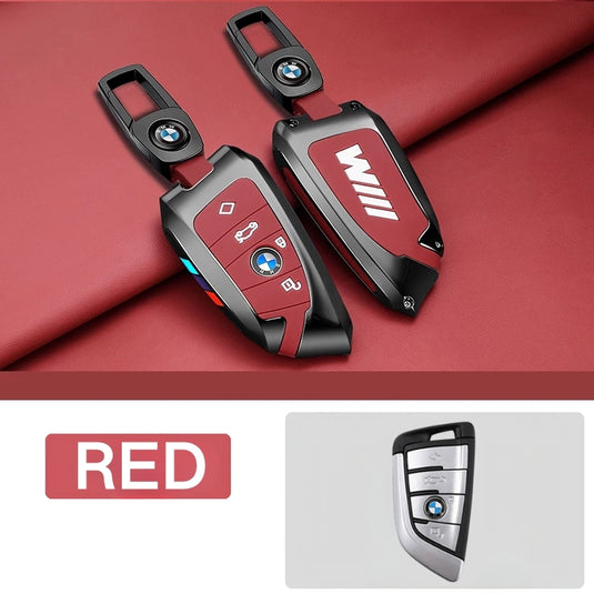 BMW Premium Leather Protection Car Key Fob Case Cover For BMW 5 Series (530), 3 Series (330Li), 7 Series, X1, X3, X5, iX3 (2026)