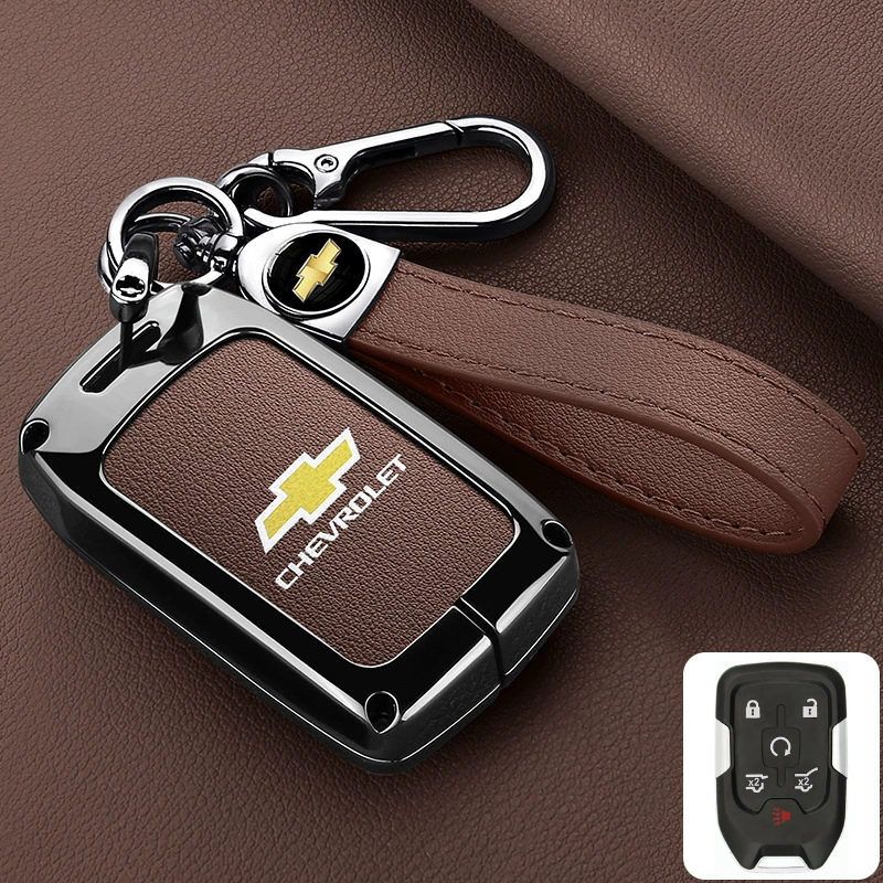 Load image into Gallery viewer, Chevrolet Stylish Zinc Alloy Key Fob Case for Suburban, Tahoe, Silverado, Colorado, Blazer, Equinox, Traverse
