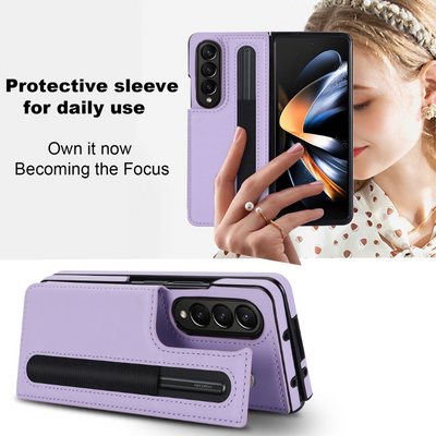 [With Card Slot] Samsung Galaxy Z Fold 3 SM-F926 Dual-clasp Foldable Stand Business Shockproof Wallet Series Case - i-Station Mobile Phone & Electronic Device Repair and Accessories