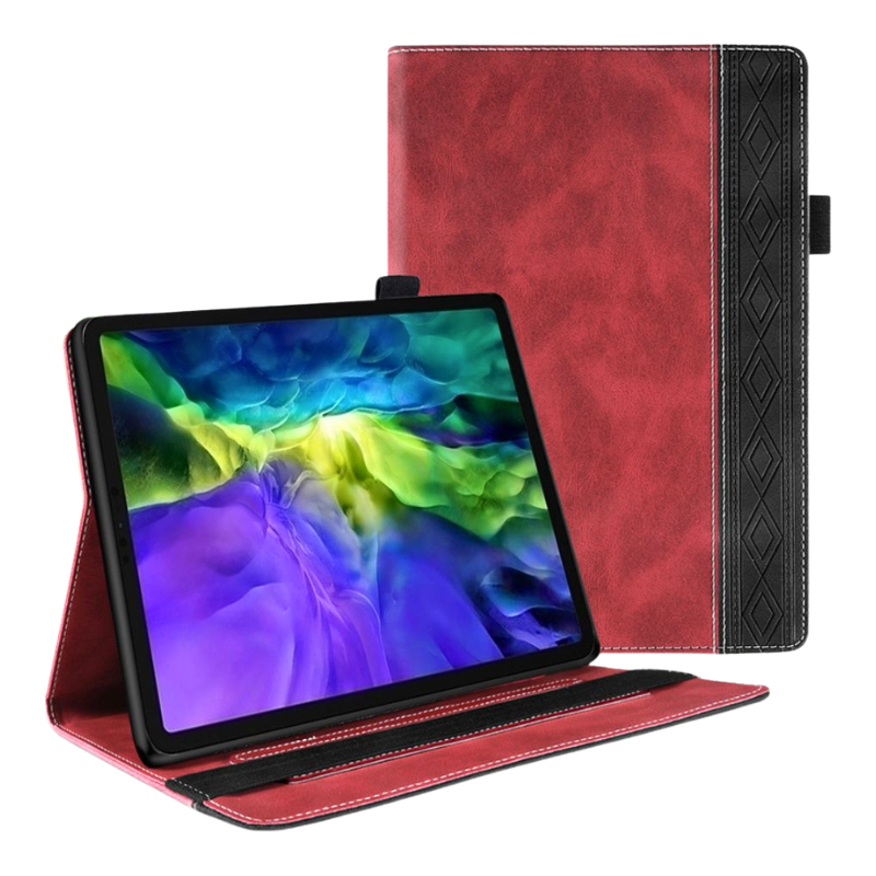 Load image into Gallery viewer, Apple iPad 9.7&quot; 5th/6th Gen (2017/2018) - Business Smart Sleep PU Leather Flip Case With Elastic Band and Stylus Loop
