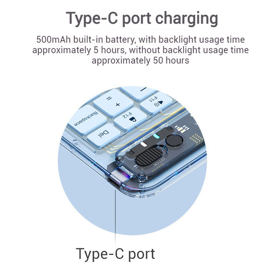 Benwis Transparent Mute Bluetooth Wireless Keyboard with RGB Backlit - i-Station Mobile Phone & Electronic Device Repair and Accessories