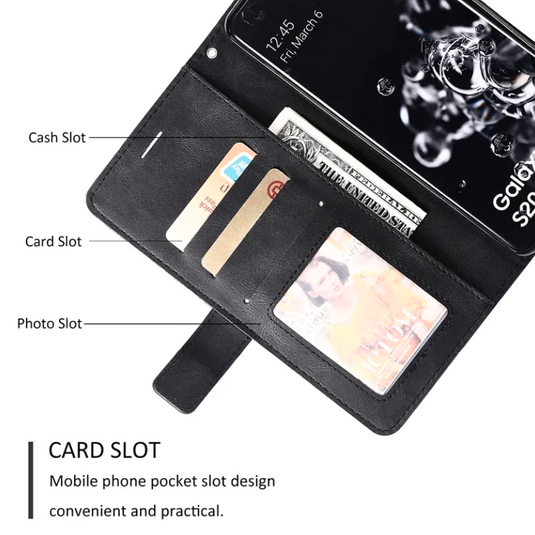 [With Card Slot] Samsung Galaxy S23 SM-S911/Ultra SM-S918/Plus SM-S926/FE SM-S711 Leather Full-cover Flip Wallet Series Case