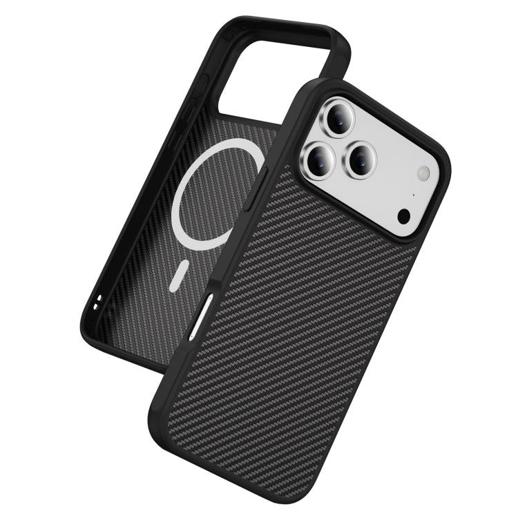 Load image into Gallery viewer, iPhone 17/Air/Pro/Pro Max Kevlar Carbon Fiber Texture Shockproof Heavy Duty Case with Hidden MagSafe Magnetic

