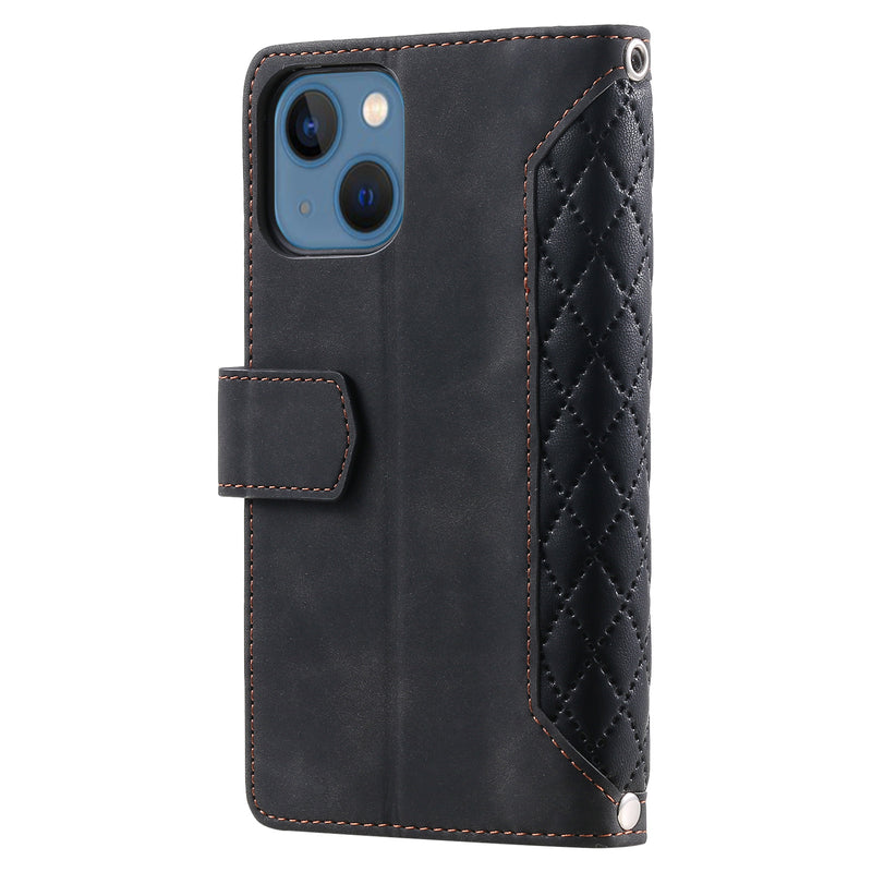 Load image into Gallery viewer, [With Card Slot] Apple iPhone 16/Pro/Pro Max/Plus Zippered Leather Flip Wallet Series Case
