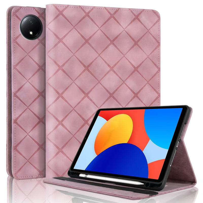 Load image into Gallery viewer, [Built-in Pencil Holder] Xiaomi Redmi Pad SE 8.7’’ (2024) Diamond Pattern Leather Business Case
