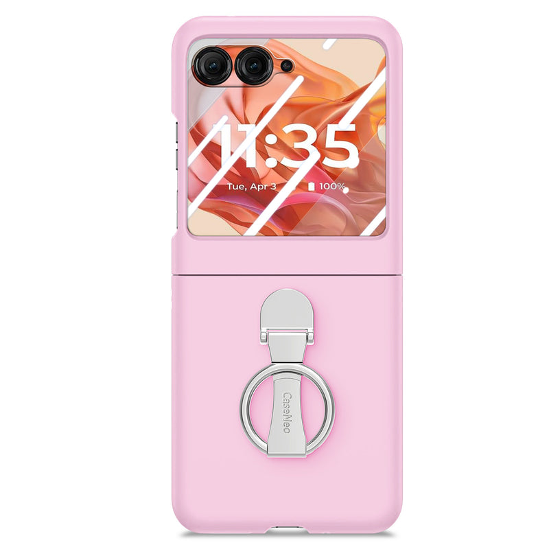 Load image into Gallery viewer, [Built-in Ring Bracket] Motorola Moto Razr 60 Minimalist Solid Color Case with Built-in Screen Protection
