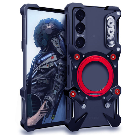 [With 360° Rotating Stand] Sony Xperia 5 IV Aluminum Alloy Metal Frame Shockproof Case