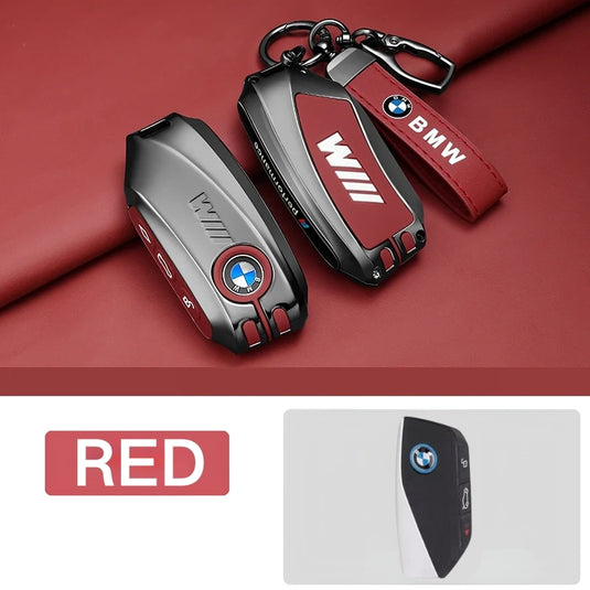 BMW Premium Leather Protection Car Key Fob Case Cover For BMW 5 Series (530), 3 Series (330Li), 7 Series, X1, X3, X5, iX3 (2026)
