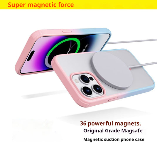 [Magsafe Comptible] Apple iPhone 15/Pro/Pro Max/Plus Gradient Transparent Full-protection Anti-drop Essentials Series Case