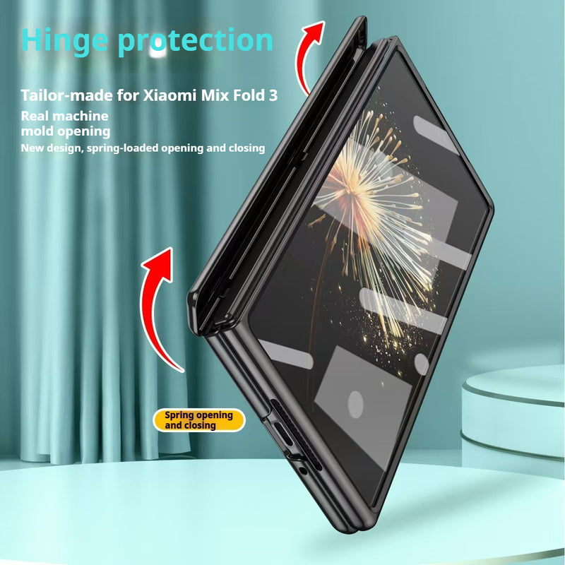 Load image into Gallery viewer, [Built-in Stand] Xiaomi Mix Fold 4 High Transparency Electroplated Hinge Protective Flip Essentials Series Case
