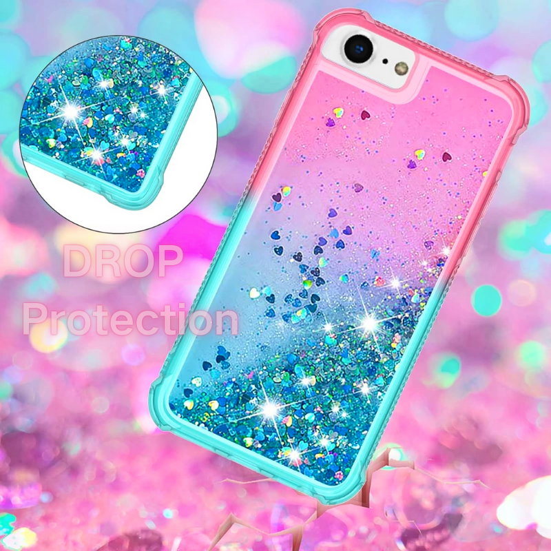 Load image into Gallery viewer, Apple iPhone 13/Mini/Pro/Pro Max Glitter Bling Floating Liquid Shockproof Silicone BlingBling Series Case
