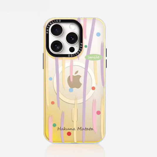 [Magsafe Comptible][Built-in Mirror Stand] Apple iPhone 14/Pro/Pro Max Laser Gradient Shockproof Fashion-Forward Series Case