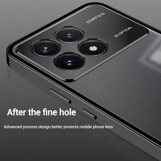 Xiaomi Poco F6 Pro Metal Frame Matte Shockproof Phone Case with Snap Lock