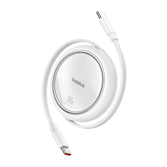 Baseus Free2Draw Mini Retractable Charging Cable Type-C to Type-C 100W 1m Compatible for iPhone 15 16 Series