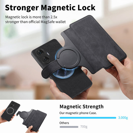 [With Card Slot] Realme GT 7 Pro 5G - Multi-functional Leather Wallet Case With Magnetic Flip Cover