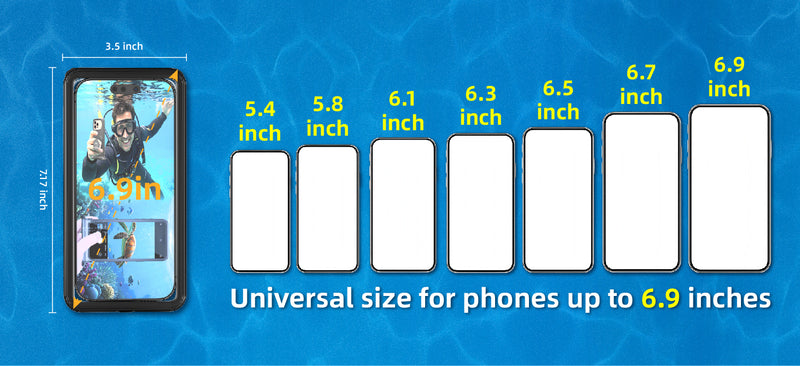 Load image into Gallery viewer, [Up to 6.9&quot;] Redpepper Universal Self-Check Waterproof Phone Case

