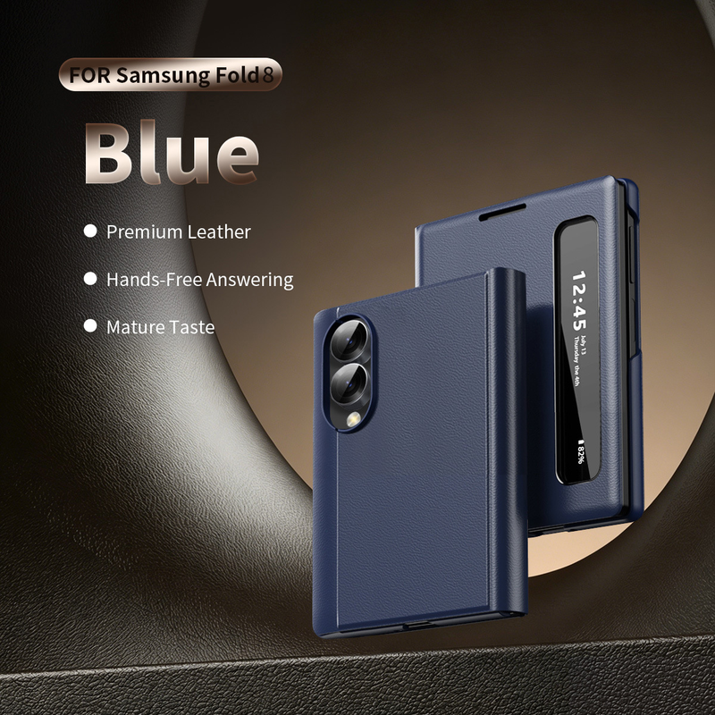 Load image into Gallery viewer, [With Card Slot] Samsung Galaxy Z Fold8/Ultra - Smart Window Allows Answering Calls Without Opening the Cover Leather Case
