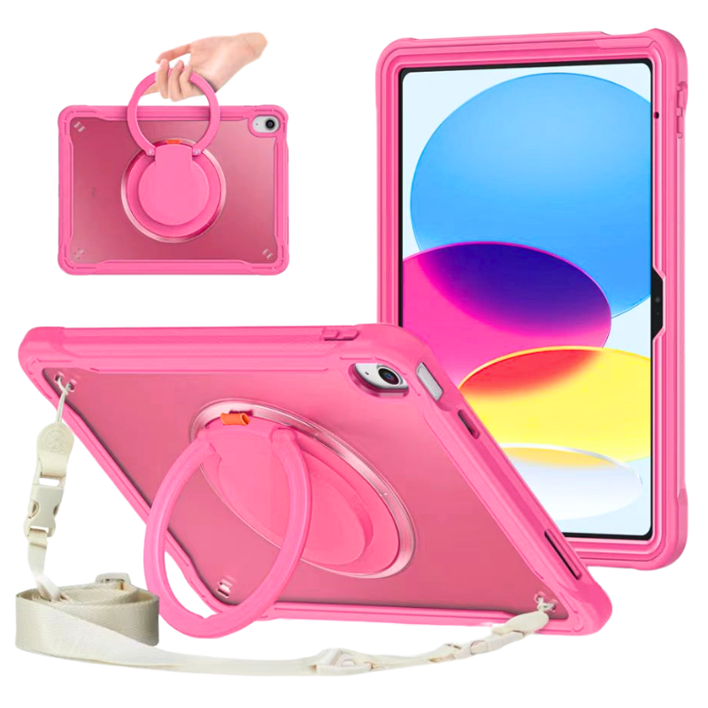 Load image into Gallery viewer, Apple iPad 7/8/9 10.2&#39;&#39; 7/8/9th Gen (2019/2020/2021) 360° Rotating Stand Transparent Shockproof Protective Case
