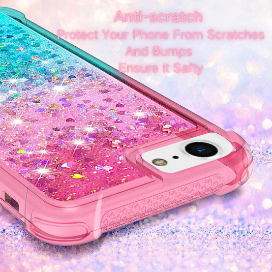 Apple iPhone 13/Mini/Pro/Pro Max Glitter Bling Floating Liquid Shockproof Silicone BlingBling Series Case