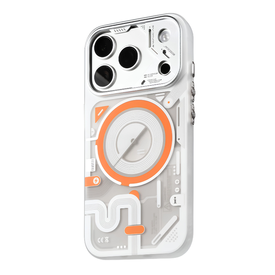 [Magsafe Compatible] Apple iPhone 17 & 18 Pro Max - Wakcas Mechanical Color-Block Matte Phone Case