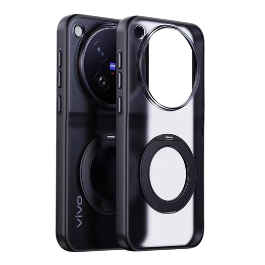 VIVO X500 Pro/Pro Max - Frosted Clear Magnetic Phone Case with 360° Rotating Stand