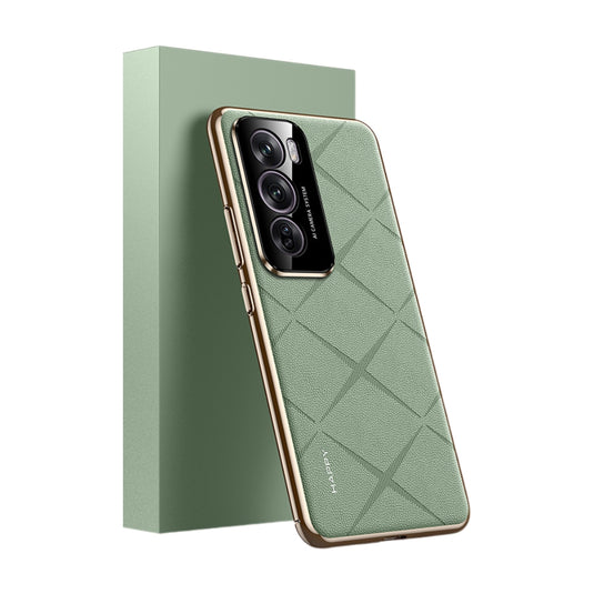 OPPO Reno11 Pro (CPH2607) - Plain Leather PC Phone Case