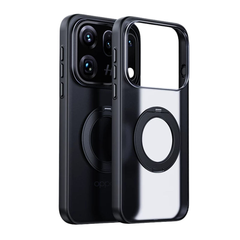 Load image into Gallery viewer, OPPO Find X10 Pro Max - Frosted Clear Magnetic Phone Case with 360° Rotating Stand
