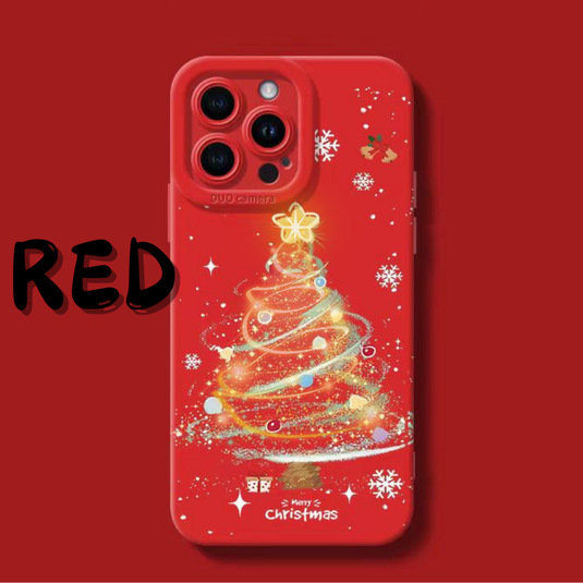 Apple iPhone 14/Pro/Pro Max/Plus Shiny Christmas Tree Shockproof Silicone Blingbling Series Case