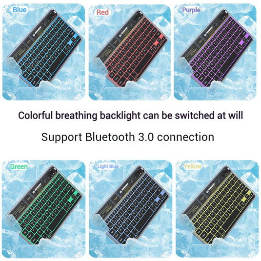 Benwis Transparent Mute Bluetooth Wireless Keyboard with RGB Backlit - i-Station Mobile Phone & Electronic Device Repair and Accessories