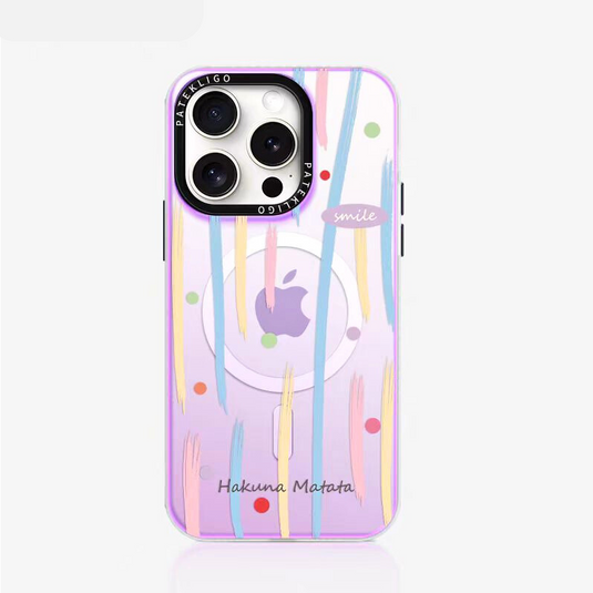 [Magsafe Comptible][Built-in Mirror Stand] Apple iPhone 14/Pro/Pro Max Laser Gradient Shockproof Fashion-Forward Series Case