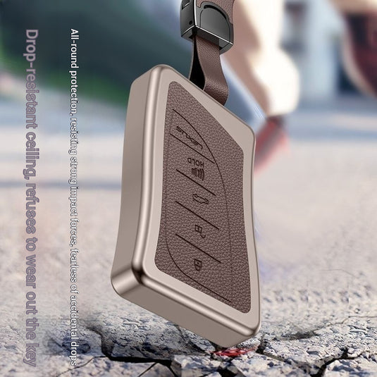 Lexus Aluminum Alloy Leather Car Key Fob Case Cover For ES200, ES300,  RX300, 350h, NX200, LX570