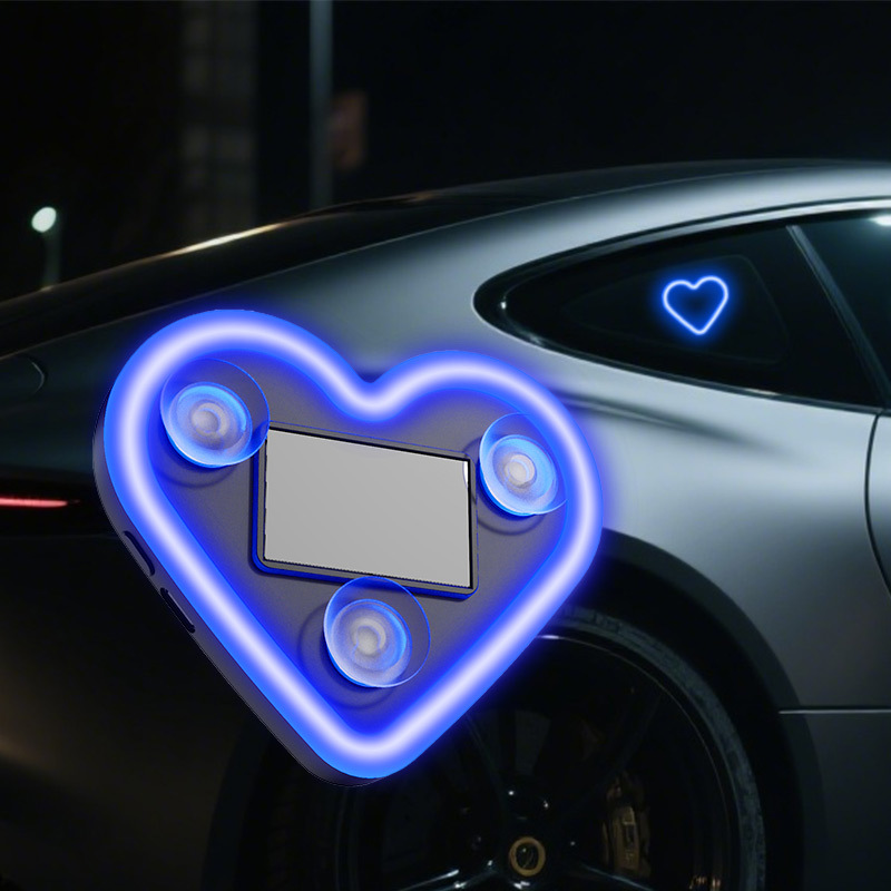 Load image into Gallery viewer, Triangle Window Heart-Shaped LED Neon Light for Car Interior Rear Windshield, Decorative Ambient Lighting - i-Station Mobile Phone &amp; Electronic Device Repair and Accessories
