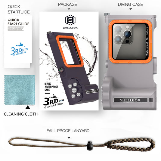 [Up to 6.9"][Upgraded Version] Redpepper Universal 15m Depth (3rd Gen) Pro Diving Waterproof Phone Case With Bluetooth