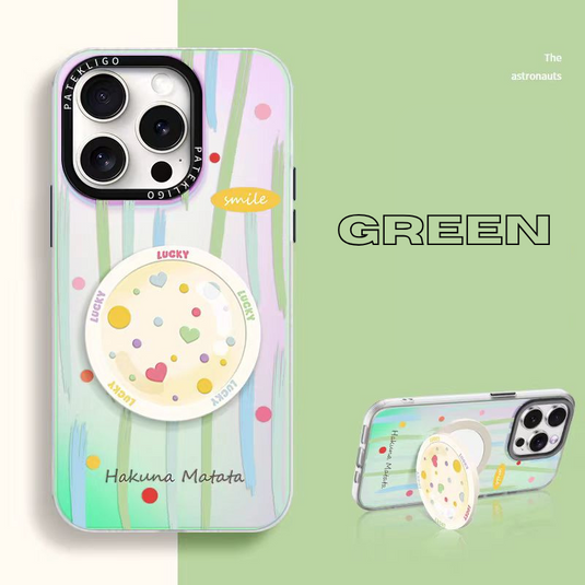 [Magsafe Comptible][Built-in Mirror Stand] Apple iPhone 14/Pro/Pro Max Laser Gradient Shockproof Fashion-Forward Series Case