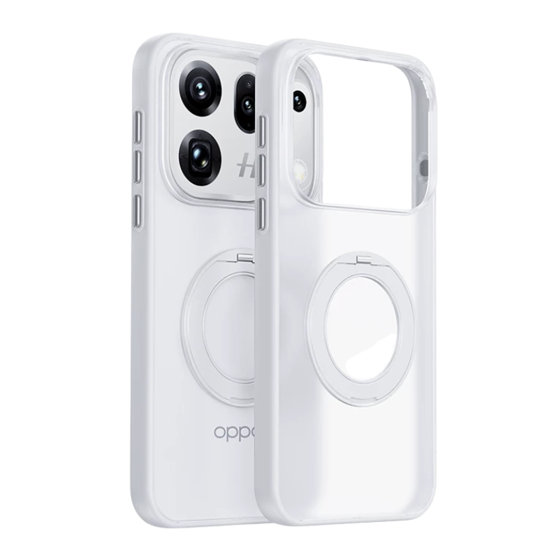 Load image into Gallery viewer, OPPO Find X10 Pro Max - Frosted Clear Magnetic Phone Case with 360° Rotating Stand
