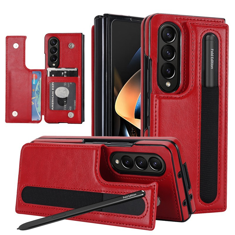 [With Card Slot] Samsung Galaxy Z Fold 3 SM-F926 Dual-clasp Foldable Stand Business Shockproof Wallet Series Case - i-Station Mobile Phone & Electronic Device Repair and Accessories