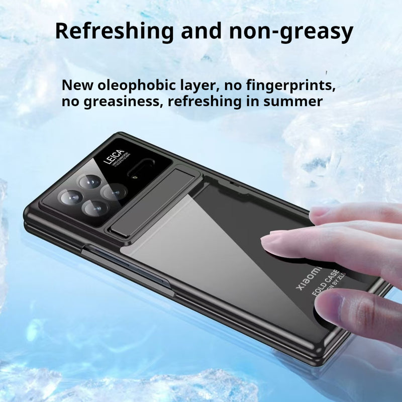 Load image into Gallery viewer, [Built-in Stand] Xiaomi Mix Fold 4 High Transparency Electroplated Hinge Protective Flip Essentials Series Case
