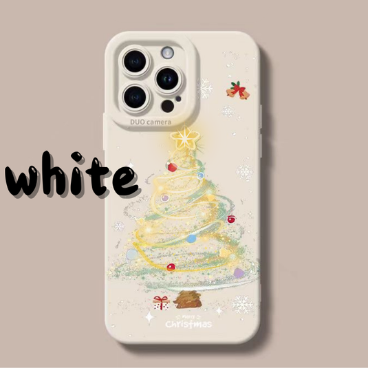 Apple iPhone 14/Pro/Pro Max/Plus Shiny Christmas Tree Shockproof Silicone Blingbling Series Case